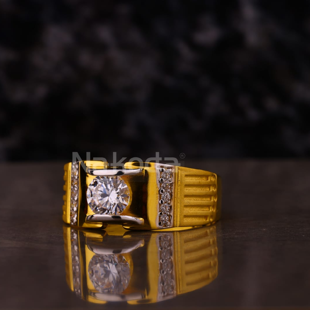 916 Gold Men's Solitaire Stylish Ring MSR132