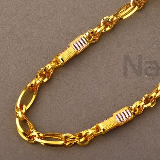 22KT Gold Men's Choco Chain MCH823 - Image 2