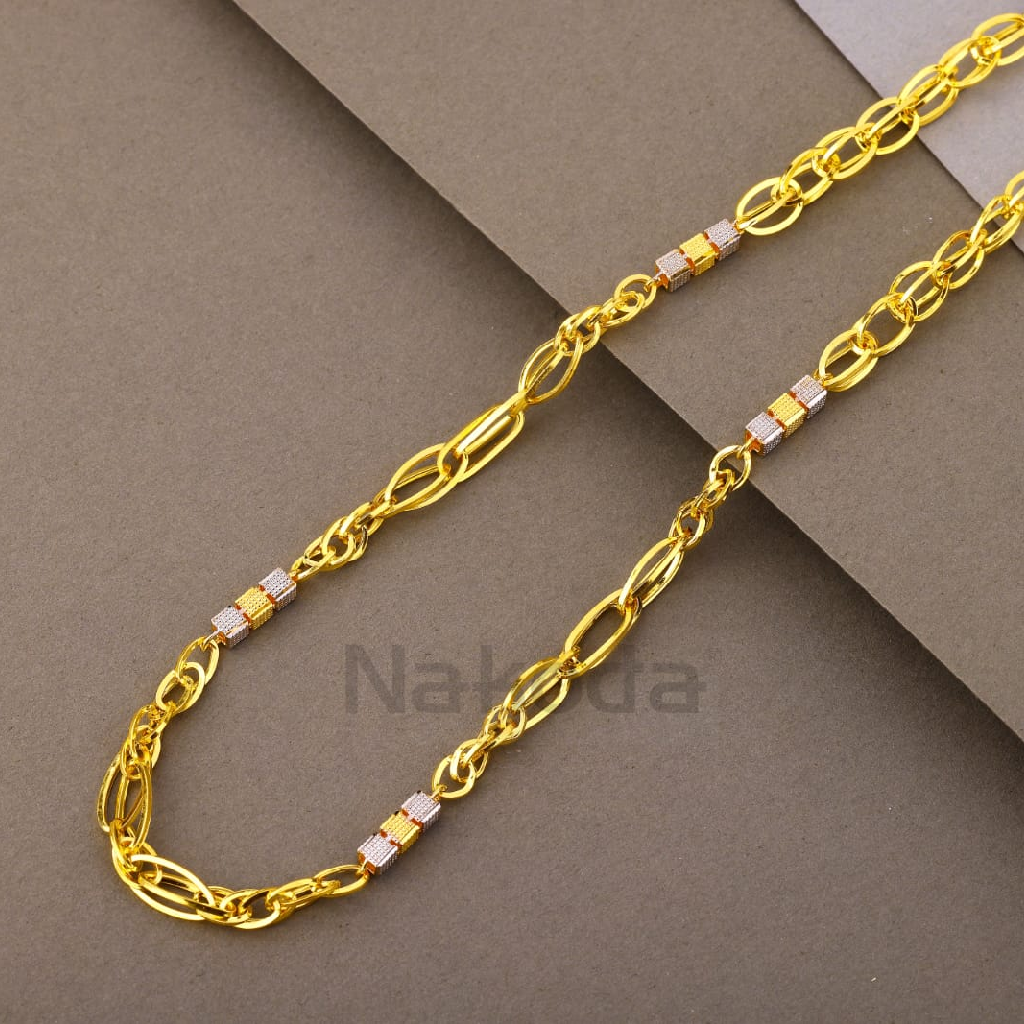 916 Gold CZ Hallmark Men's Gorgeous Choco Chain MCH825