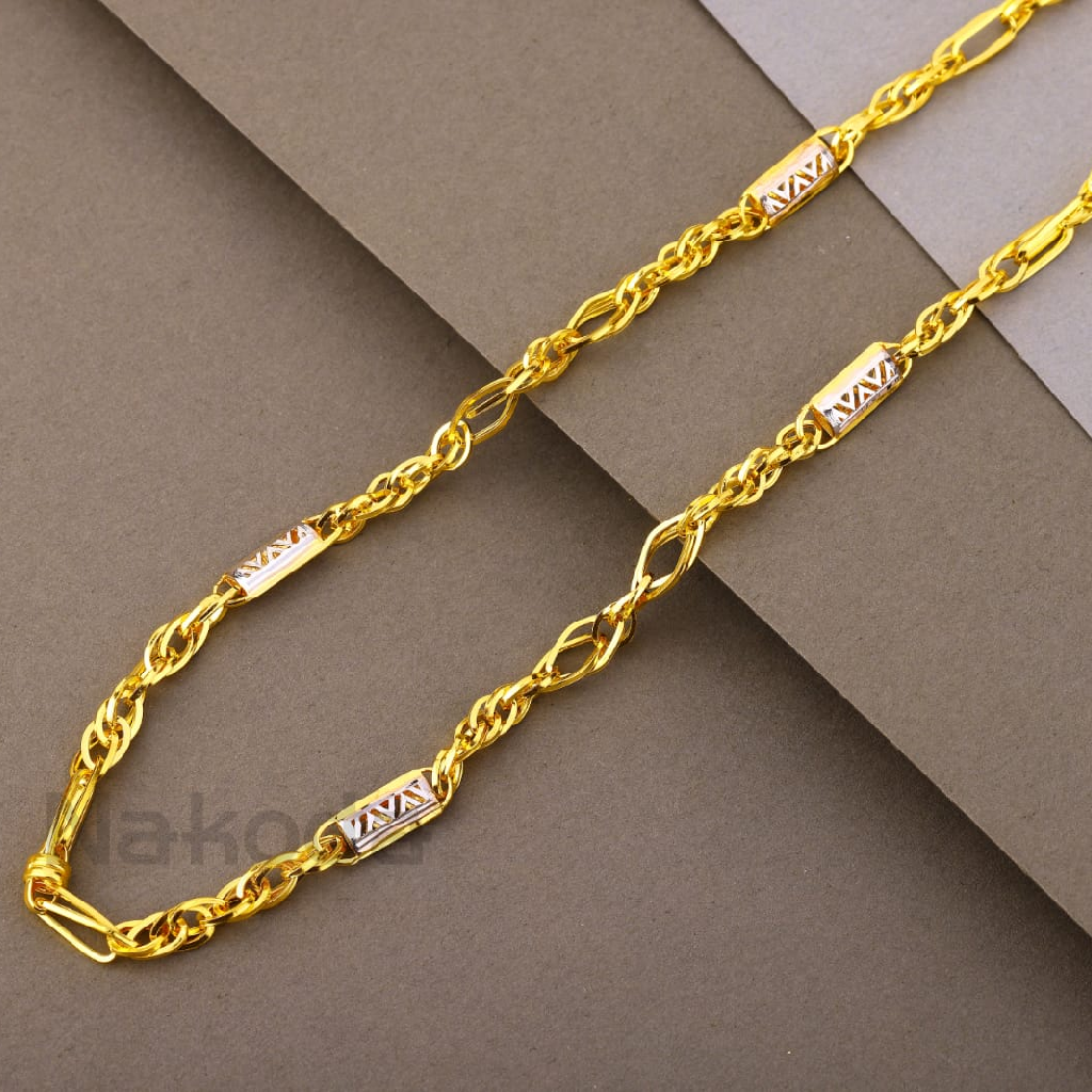 916 Gold CZ Hallmark Men's Exclusive Choco Chain MCH827