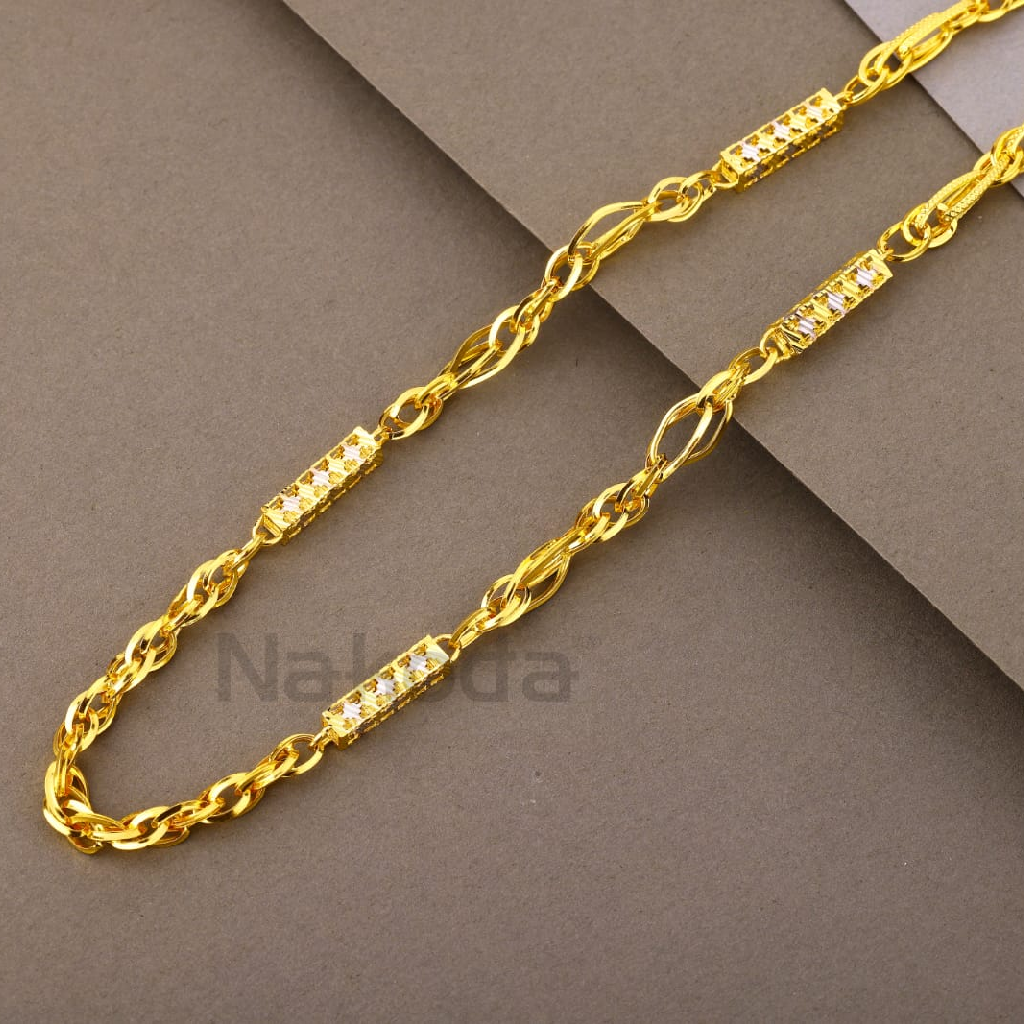 916 Gold CZ Men's Fancy Choco Chain MCH834