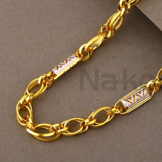 916 Gold Men's Delicate Choco Chain MCH816 - Image 2