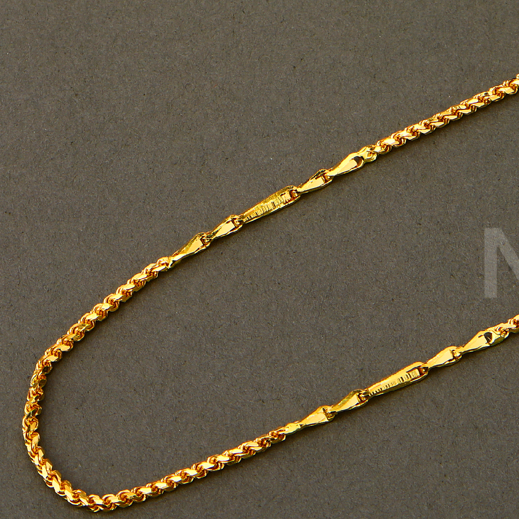 22KT Gold Men's Exclusive Choco Chain MCH773 - Image 2