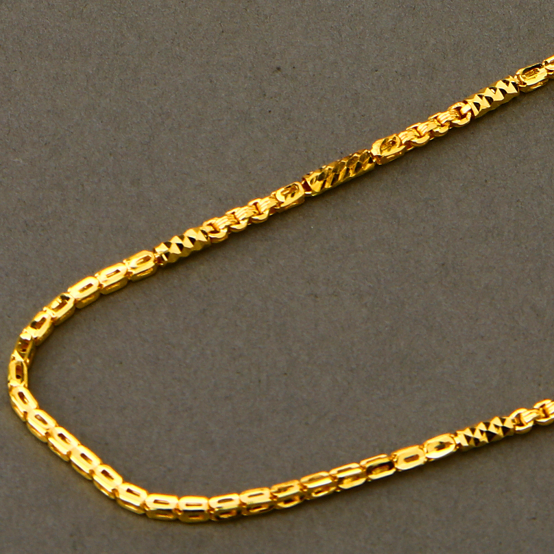 22KT Gold Men's Designer Choco Chain MCH775 - Image 2