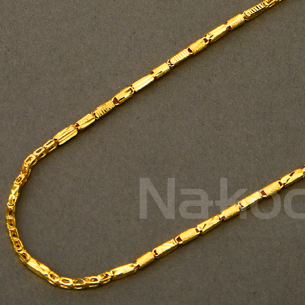 916 Gold Men's Delicate Choco Chain MCH790 - Image 2