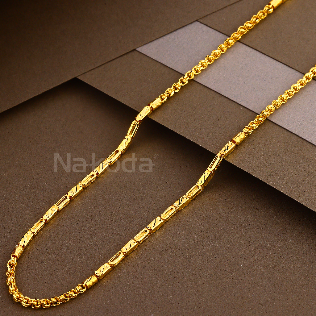 22KT  Gold Gentlmen's Stylish choco Chain MCH30