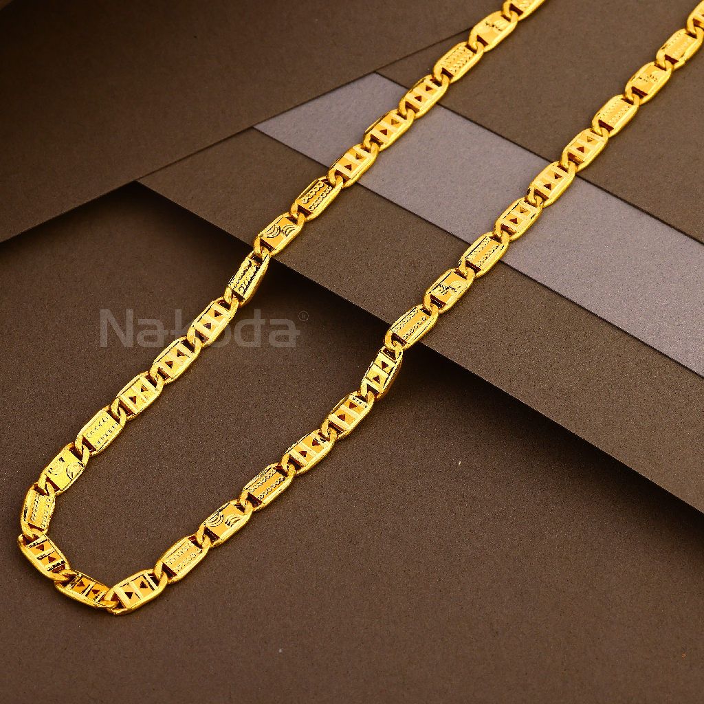 22KT Gold Gentlmen's Designer choco Chain MCH35