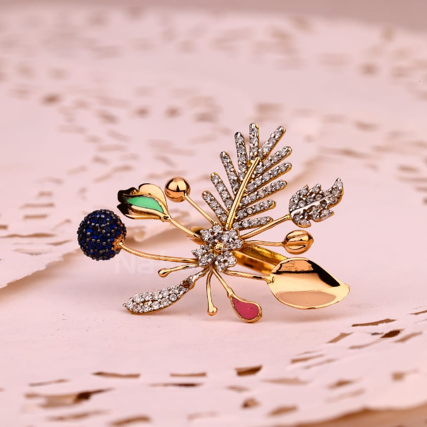 750 Rose Gold Ladies Fancy Ring RLR885