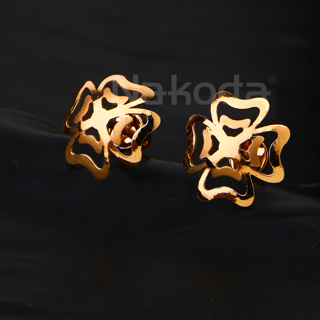 750 Rose Gold Women's Classic Hallmark Earring RE260