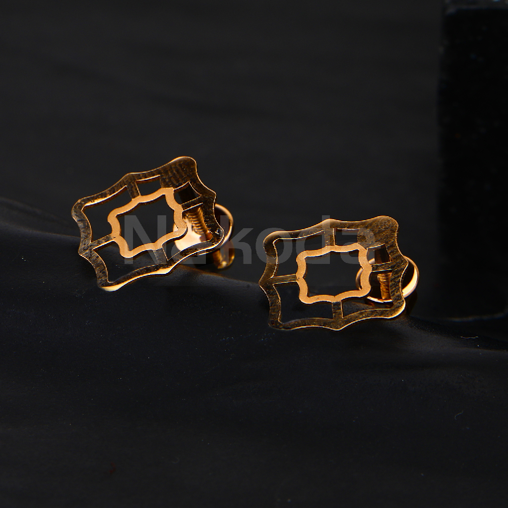 18CT Rose Gold Women's Delicate Hallmark Earring RE274