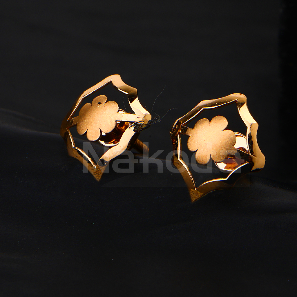 18CT Rose Gold CZ Hallmark Women's Earring RE293