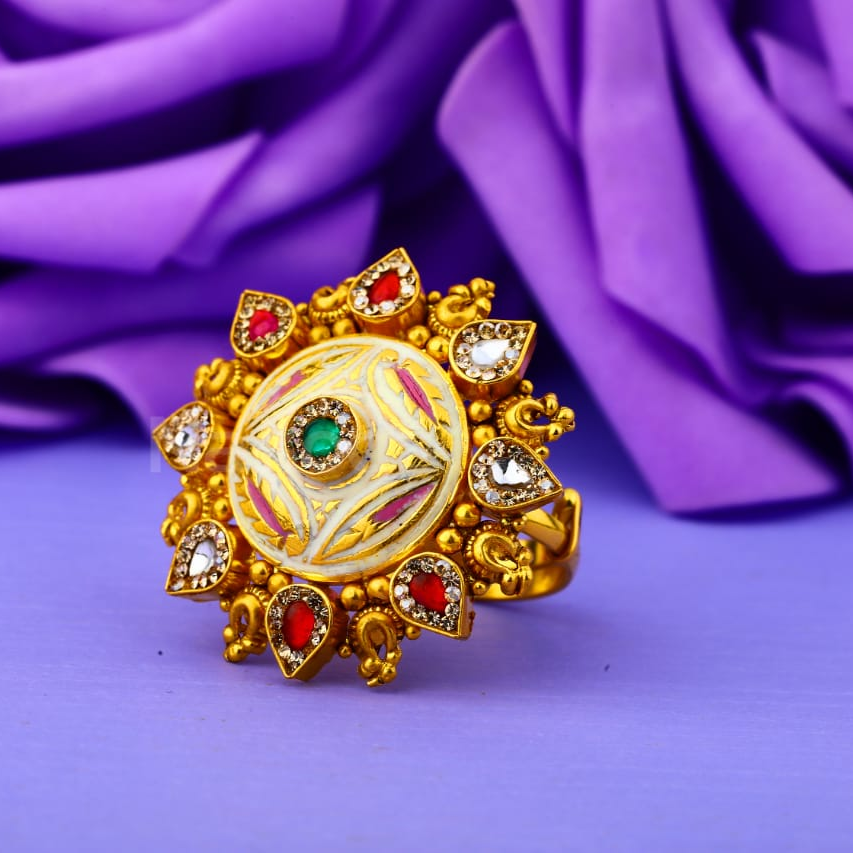 916 Gold CZ Hallmark Antique Ladies Gorgeous Ring LAR311