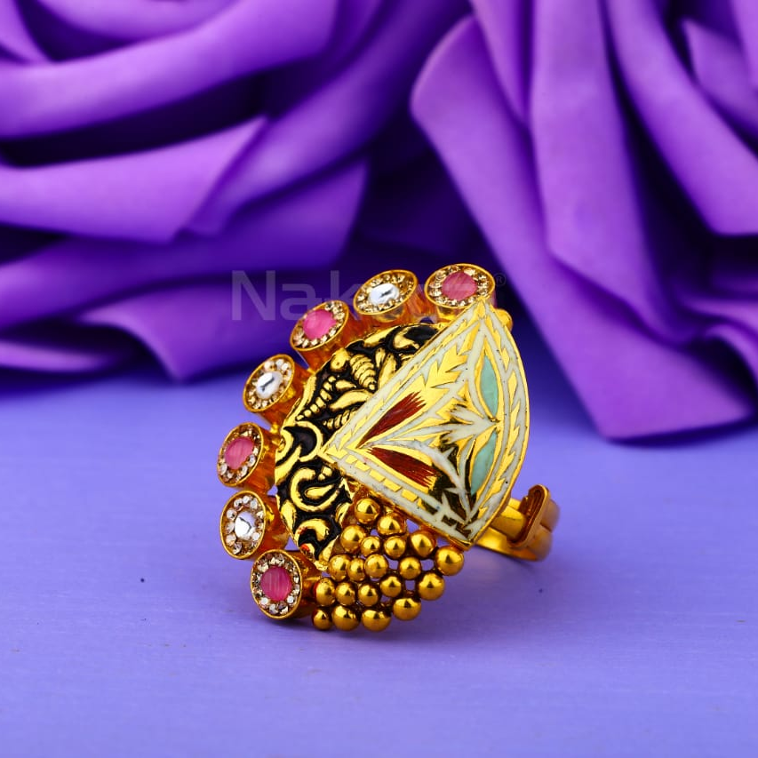 916 Gold Hallmark Antique Ladies Designer Ring LAR281