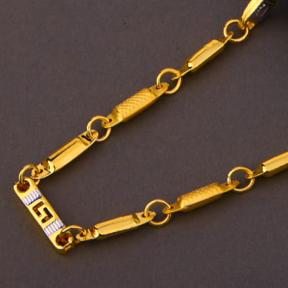 916 Gold Hallmark Mens Choco Chain MCH802 - Image 2