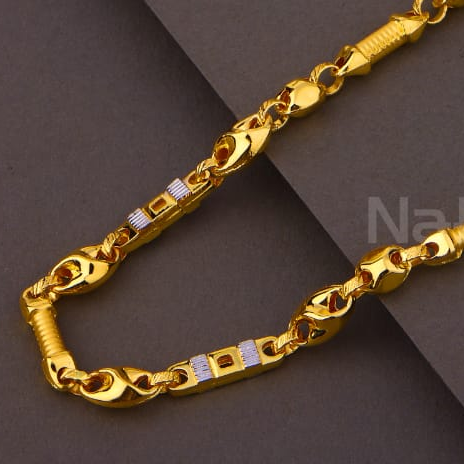 916 Gold Mens Exclusive Choco Chain MCH798 - Image 2