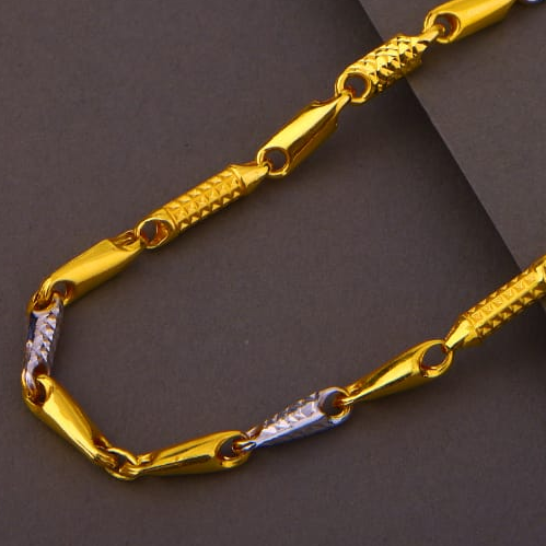 916 Gold Mens Delicate Choco Chain MCH796 - Image 2