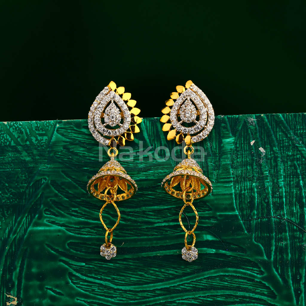 916 Gold Women's Hallmark Designer Jhummar Earring LJE386