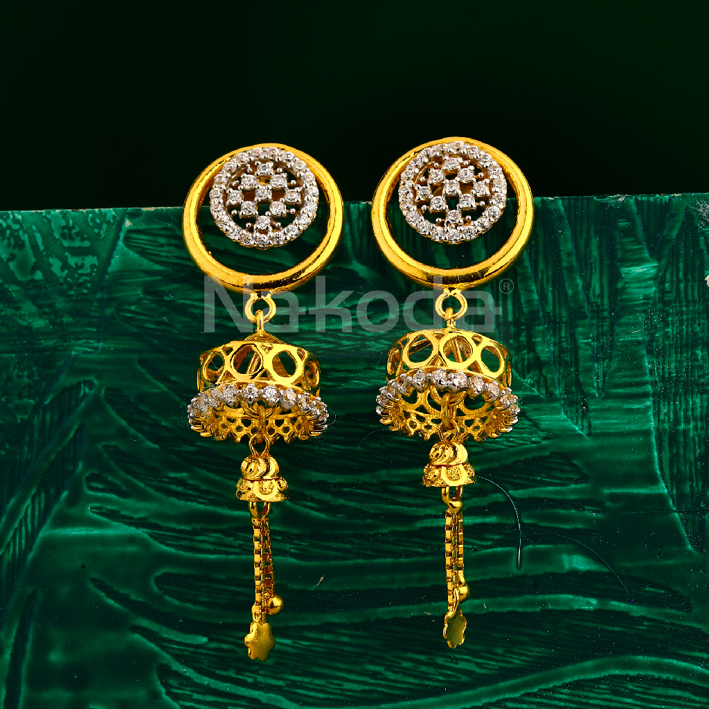 916 Gold Ladies Classic Jhummar Earring LJE377