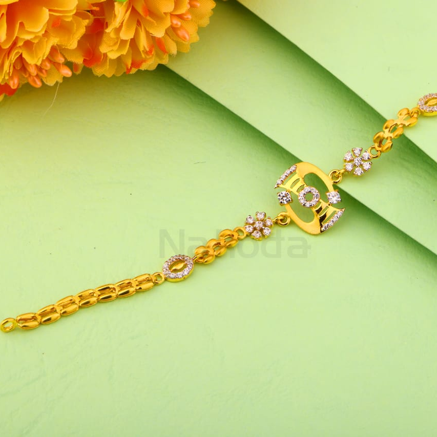 22KT Gold CZ Ladies Bracelet LB518