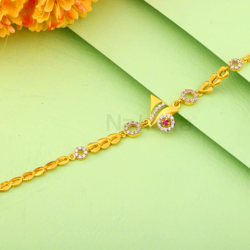 22KT Gold Ladies Classic Bracelet LB512