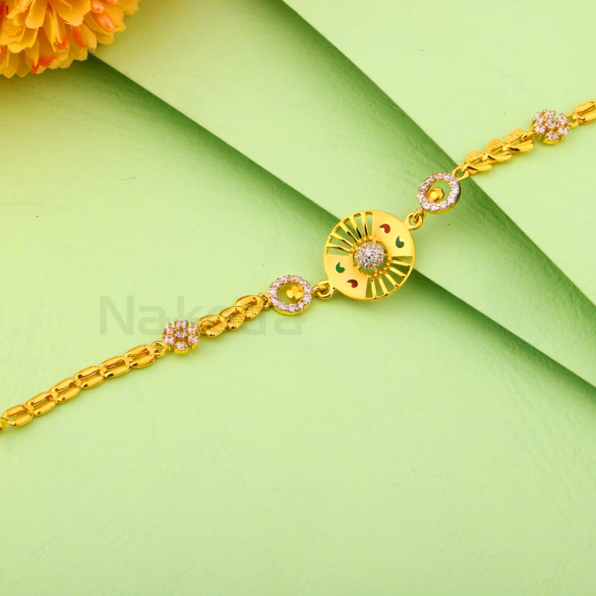 916 Gold CZ Ladies Designer Bracelet LB560
