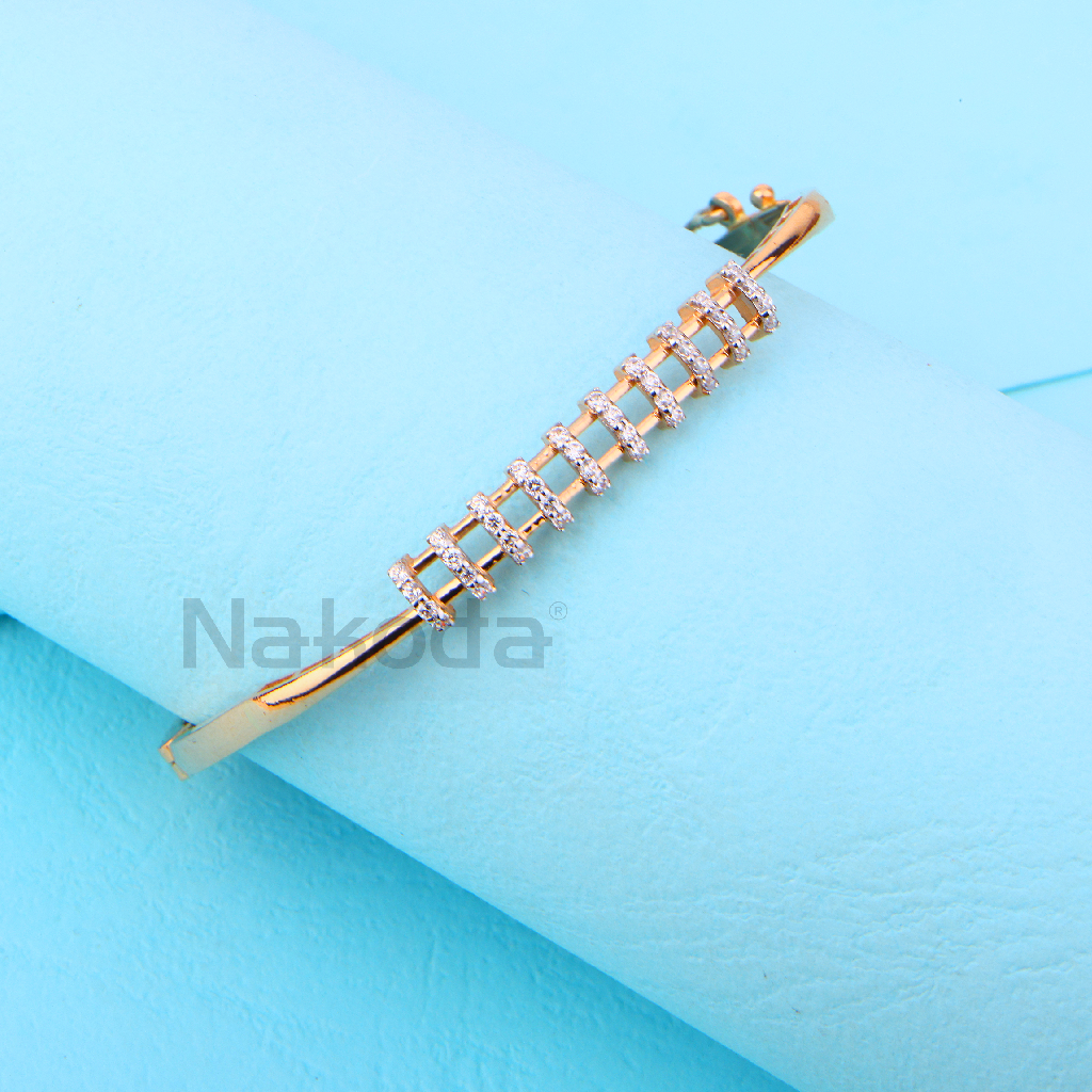 18KT Rose Gold CZ Exclusive Womens's Kada RLKB403