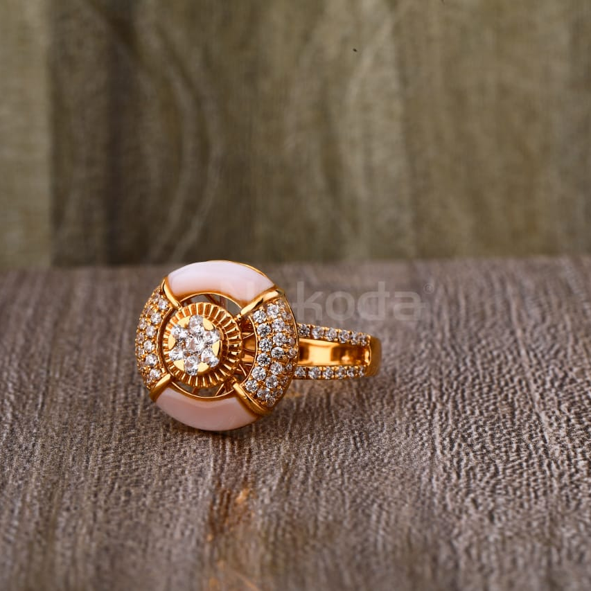 750 Rose Gold Hallmark Gorgeous Ladies Ring RLR897