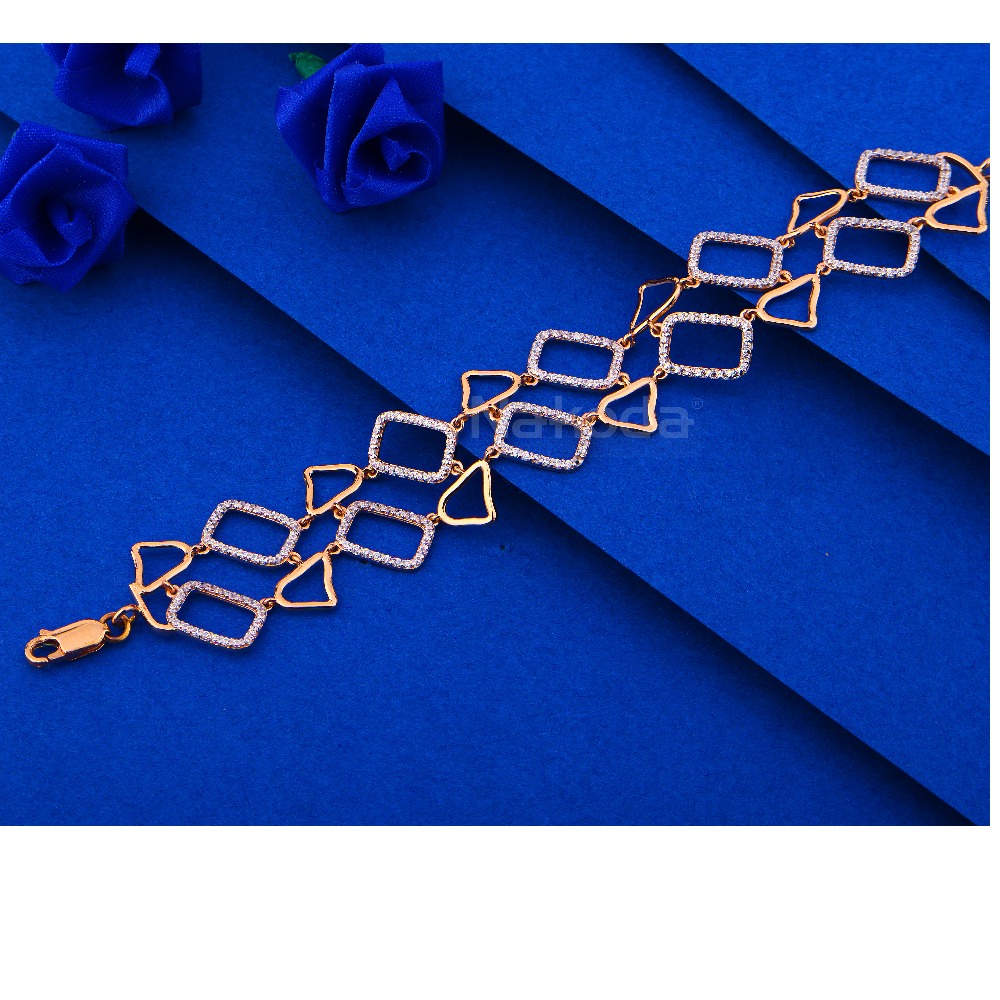750 Rose Gold Fancy Ladies Bracelet RLB86