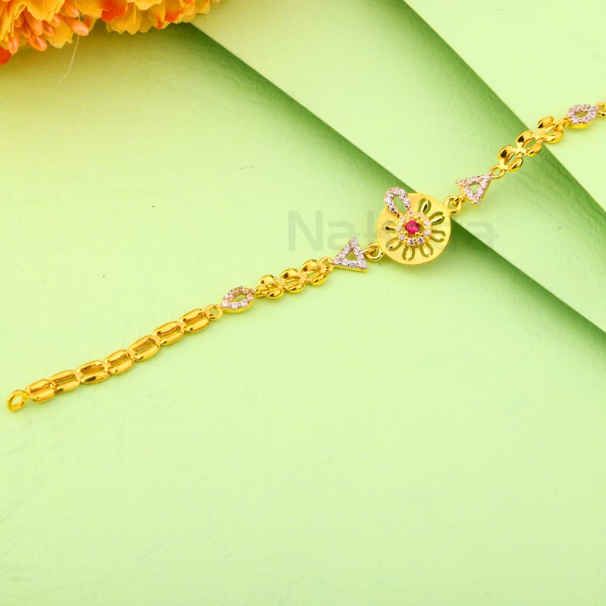 916 Gold Hallmark Ladies Classic Bracelet LB533