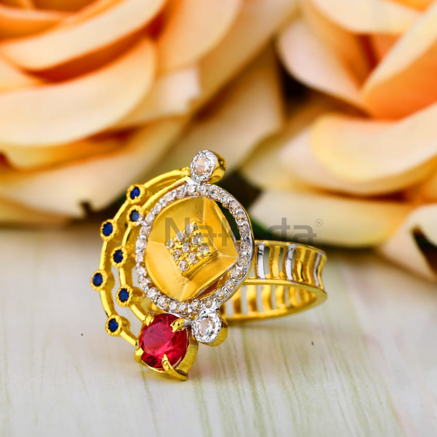 916 Gold CZ Ladies Gorgeous Ring LLR370