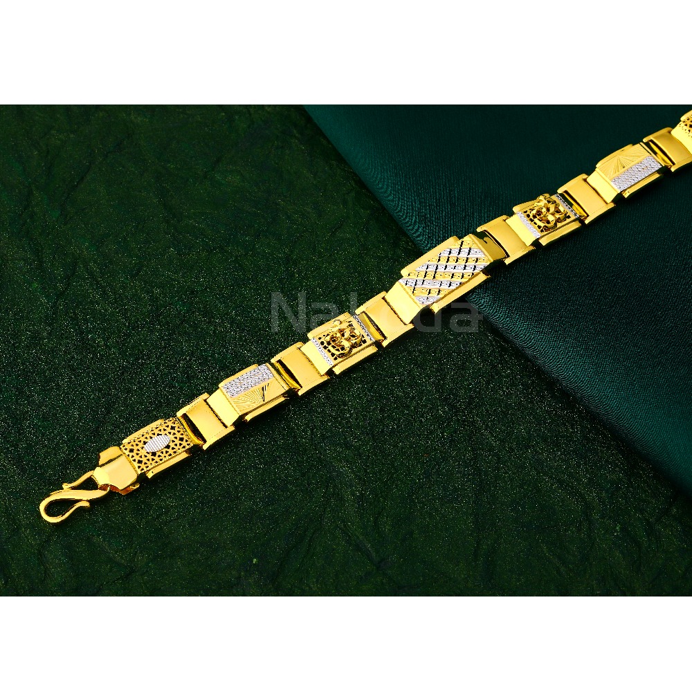 916 Gold  Gentlemen's Designer Hallmark Casting Bracelet MCB138