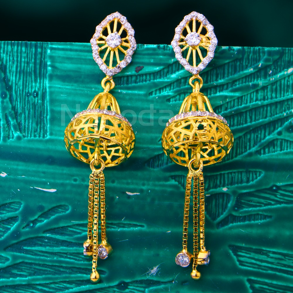 916 Gold Women's Gorgeous Hallmark Jhummar Earring LJE468