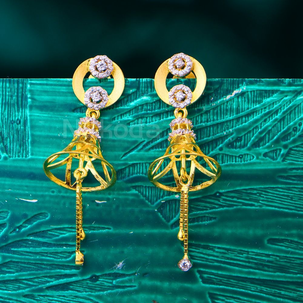 916 Gold Women's Fancy Hallmark Jhummar Earring LJE467