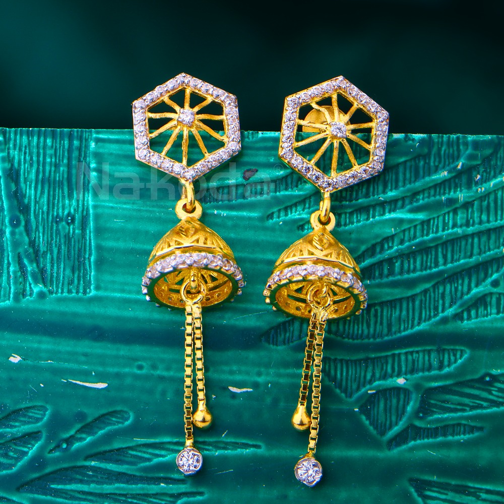 916 Gold Women's hallmark Jhummar Earring LJE462