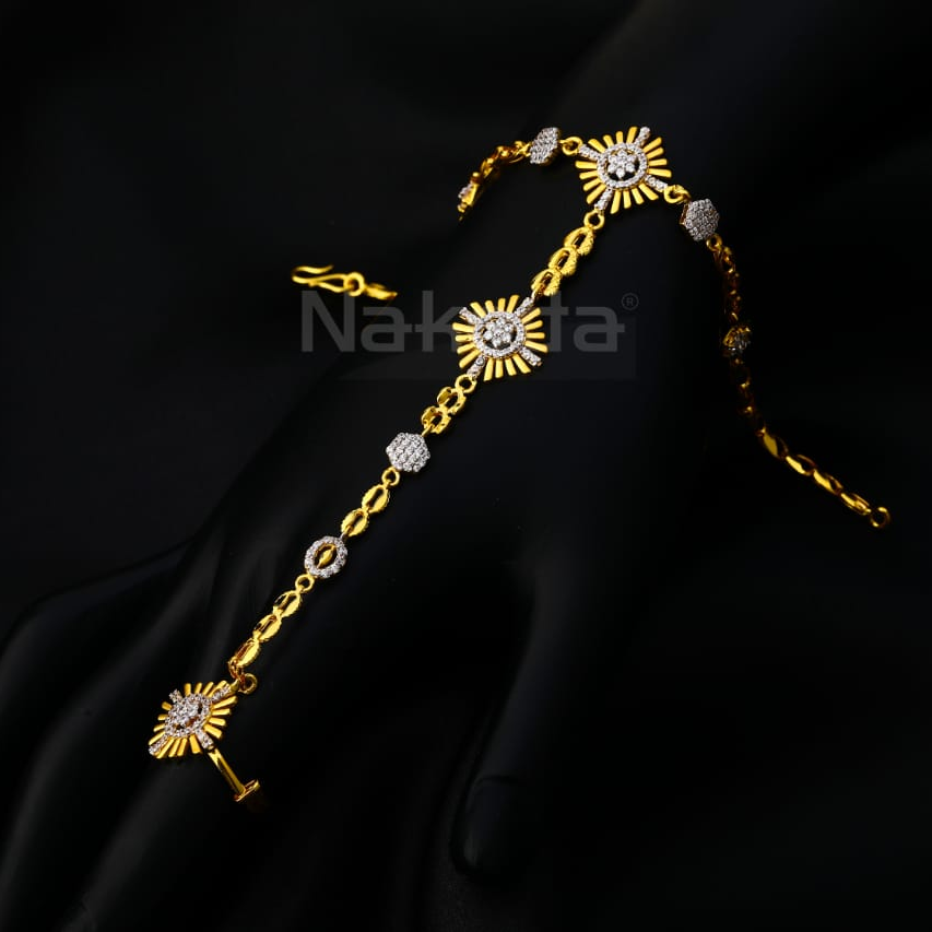 916 Gold CZ Ladies Stylish Hathpan HP107