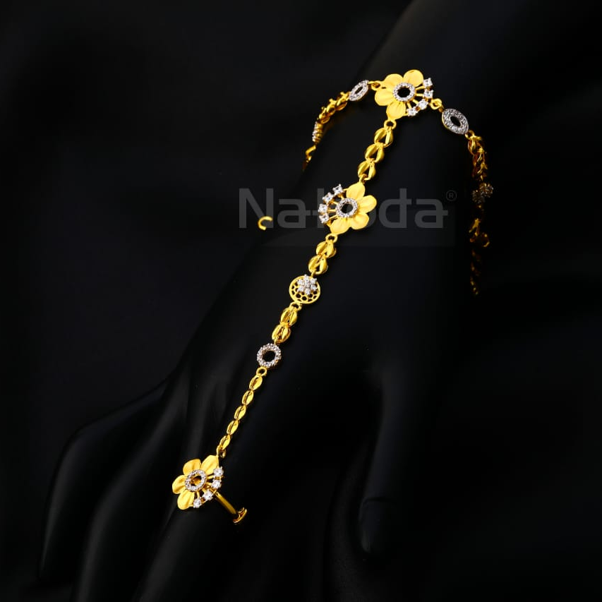 916 Gold CZ Ladies Classic Hathpan HP105