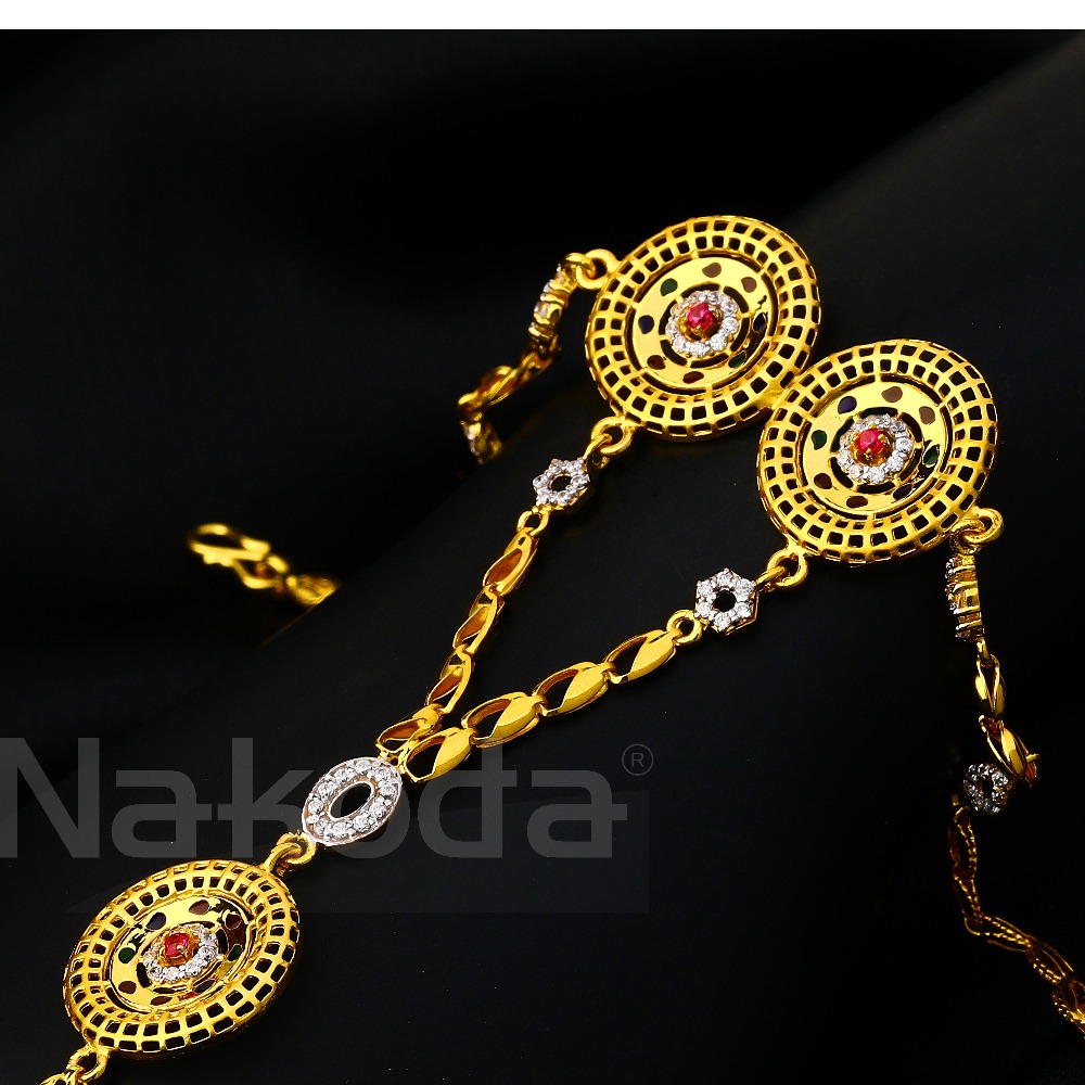 22KT Cz Gold Fancy Ladies Hathpan HP163 - Image 2