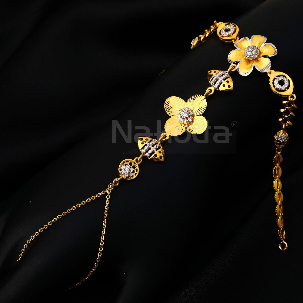 22KT Cz Gold Delicate Ladies Hathpan HP161