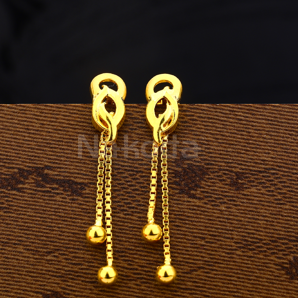 22KT Gold Women's Stylish Plain Earring LPE339
