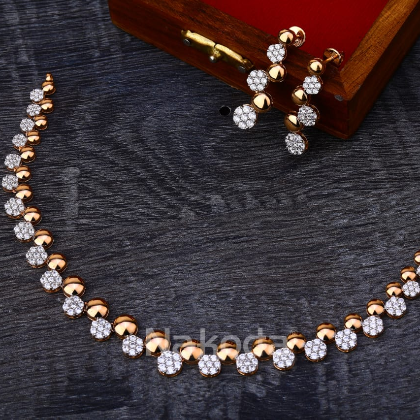 18KT Rose Gold Ladies Necklace Set RN378