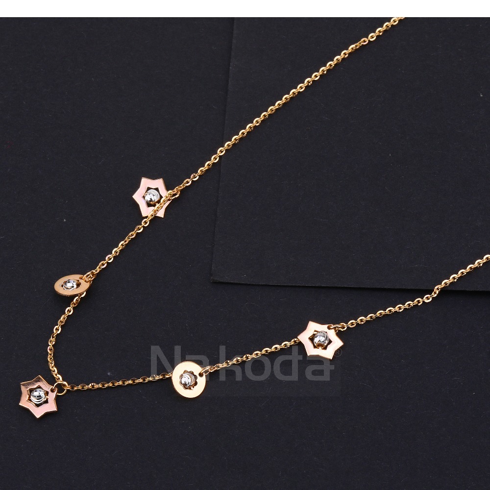 750 Rose Gold CZ Fancy Hallmark Tanmaniya RTM544