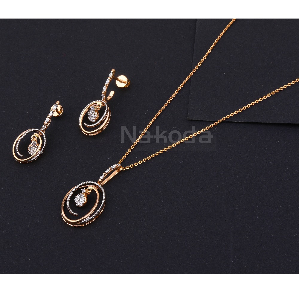 750 Rose Gold CZ Delicate Ladies Tanmaniya RTM534