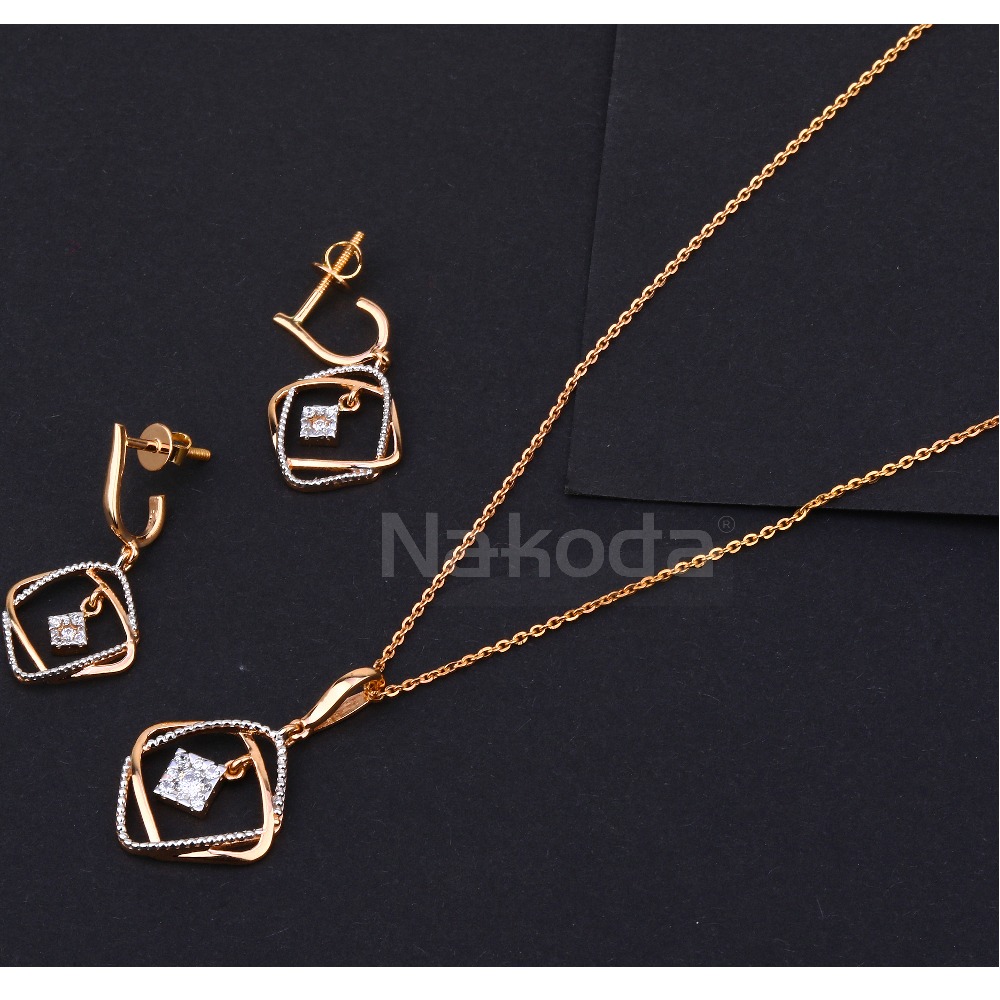 750 Rose Gold CZ Classic Ladies Tanmaniya RTM532