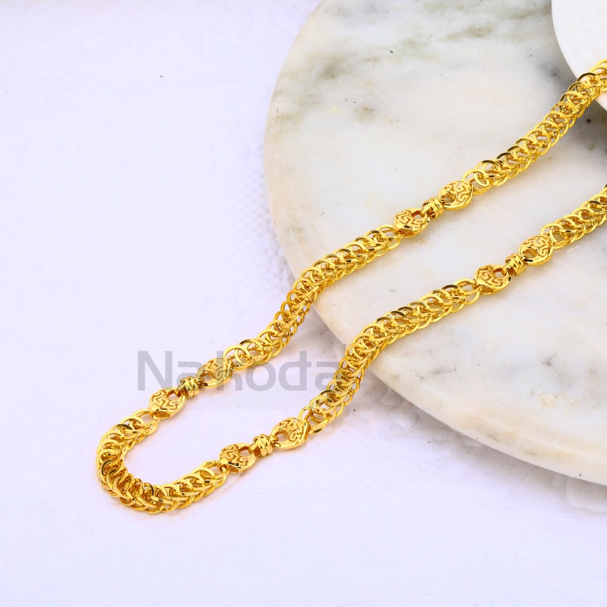 22kt gold cz hallmark mens choco chain mch669