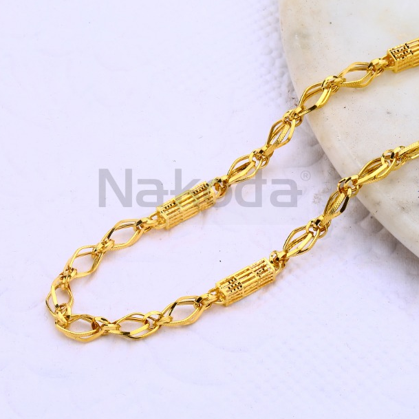 22KT Gold CZ Designer Mens Chock Chain MCH664 - Image 2