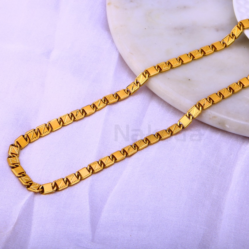 916 gold hallmark stylish mens choco chain mch764
