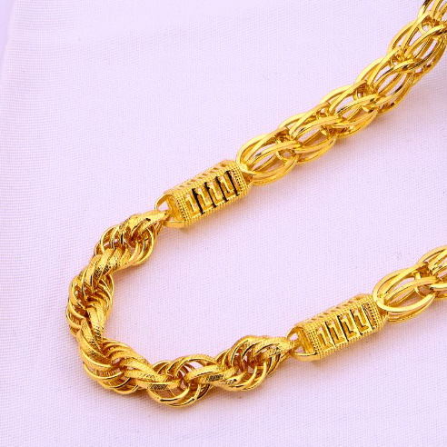 916 Gold Hallmark Stylish Mens Chock Chain MCH734 - Image 2