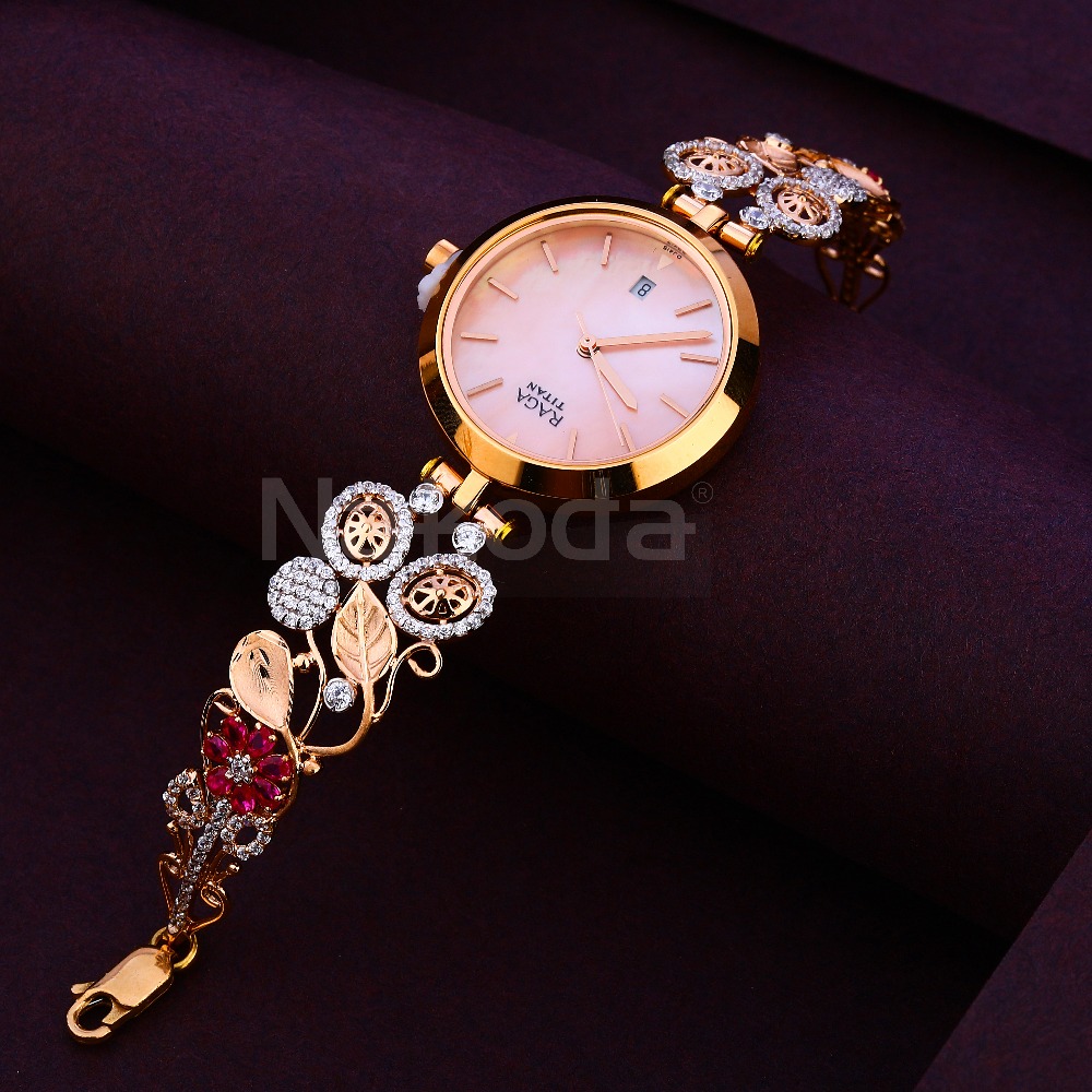 18CT CZ Women's Gorgeous Hallmark Rose Gold Watch RLW376