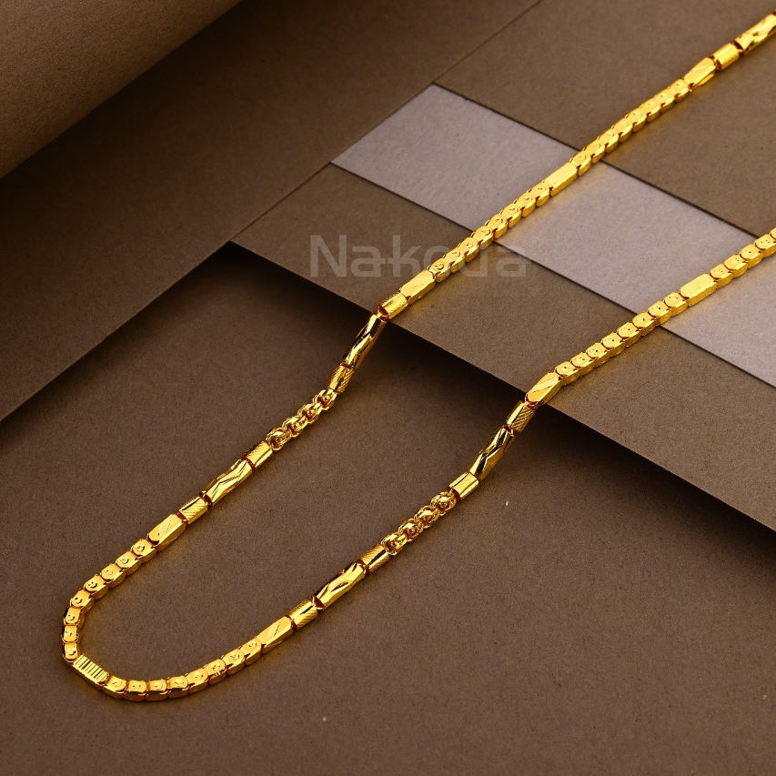 22KT Gold Hallmark Fancy Mens Hollow Chain MHC50