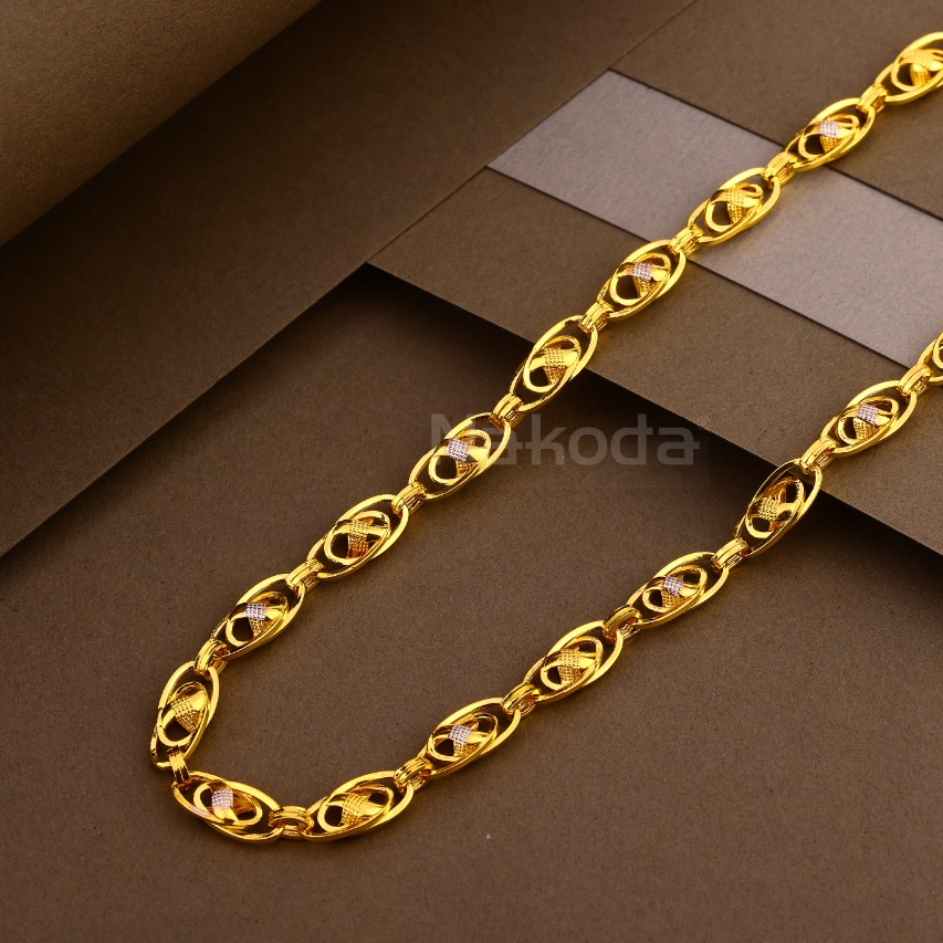 22KT Gold Hallmark Exclusive Mens Hollow Chain MHC49